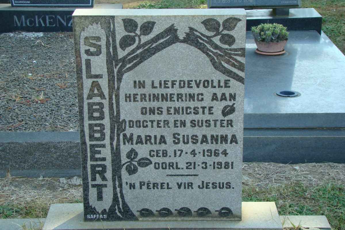SLABBERT Maria Susanna 1964-1981