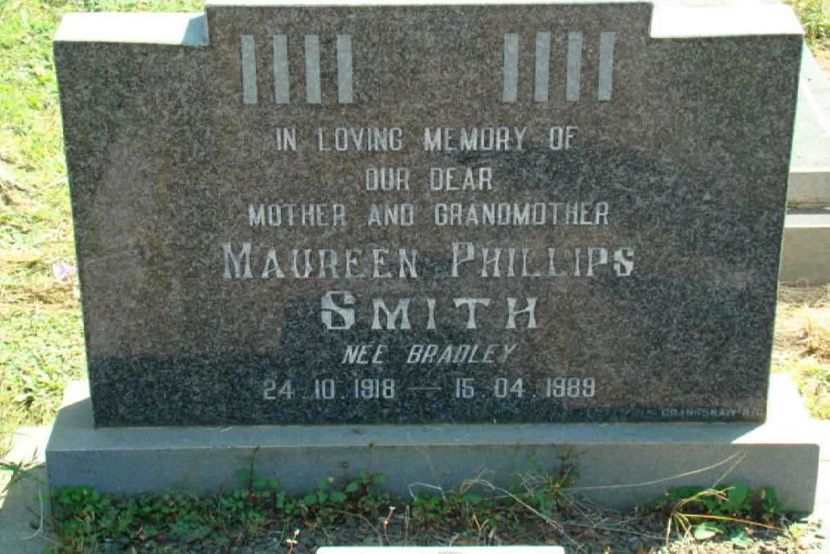 SMITH Maureen Phillips nee BRADLEY 1918-1989