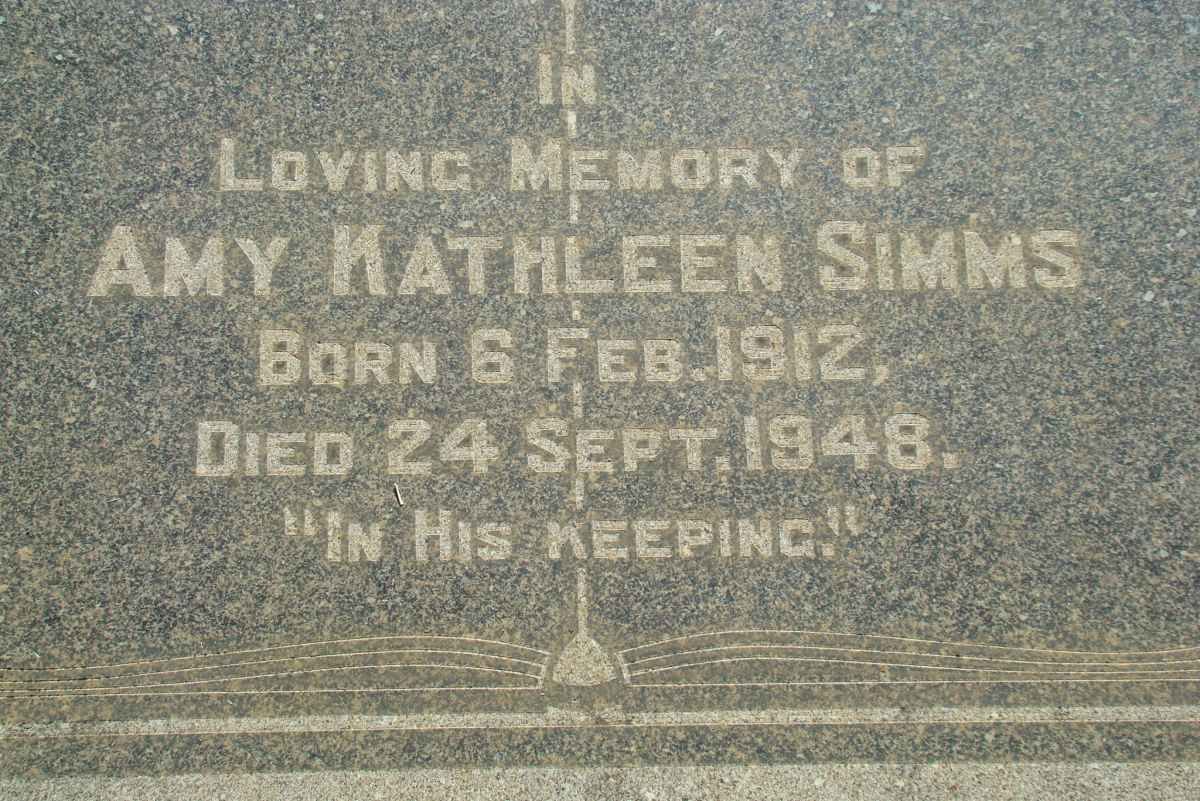 SIMMS Amy Kathleen 1912-1948