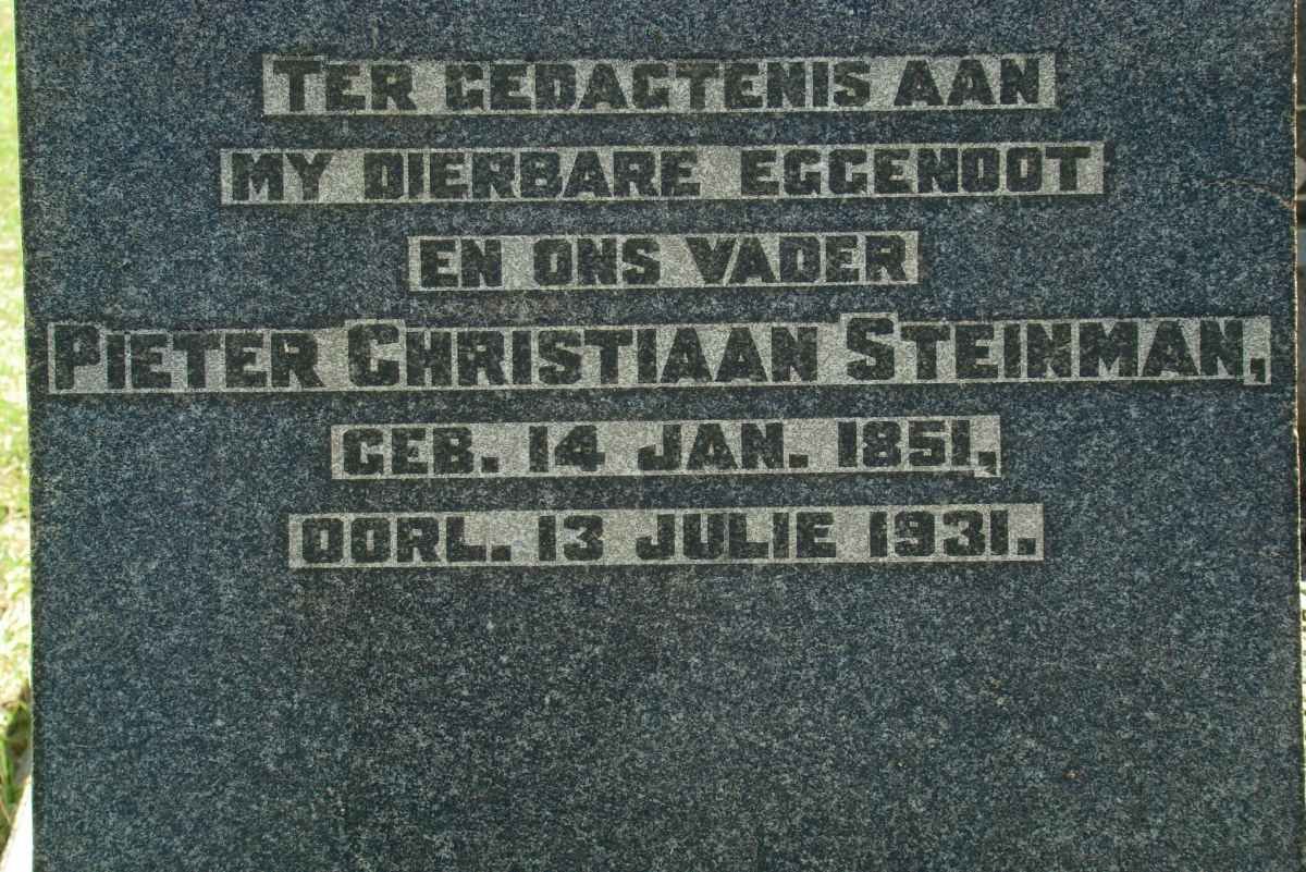STEINMAN Pieter Christiaan 1851-1931