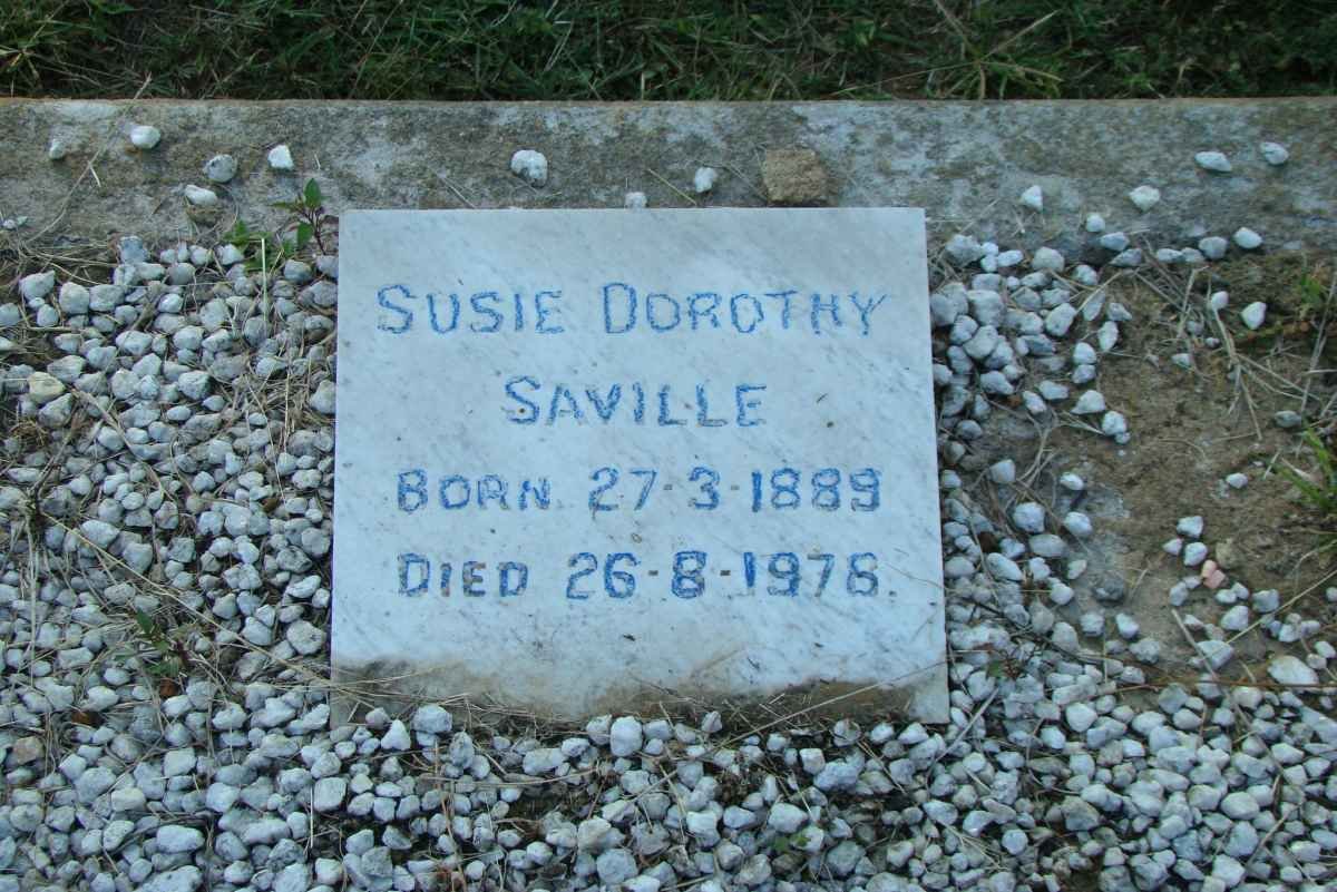 SAVILLE Susie Dorothy 1889-1978
