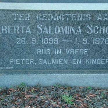 SCHONKEN Alberta Salomina 1899-1978