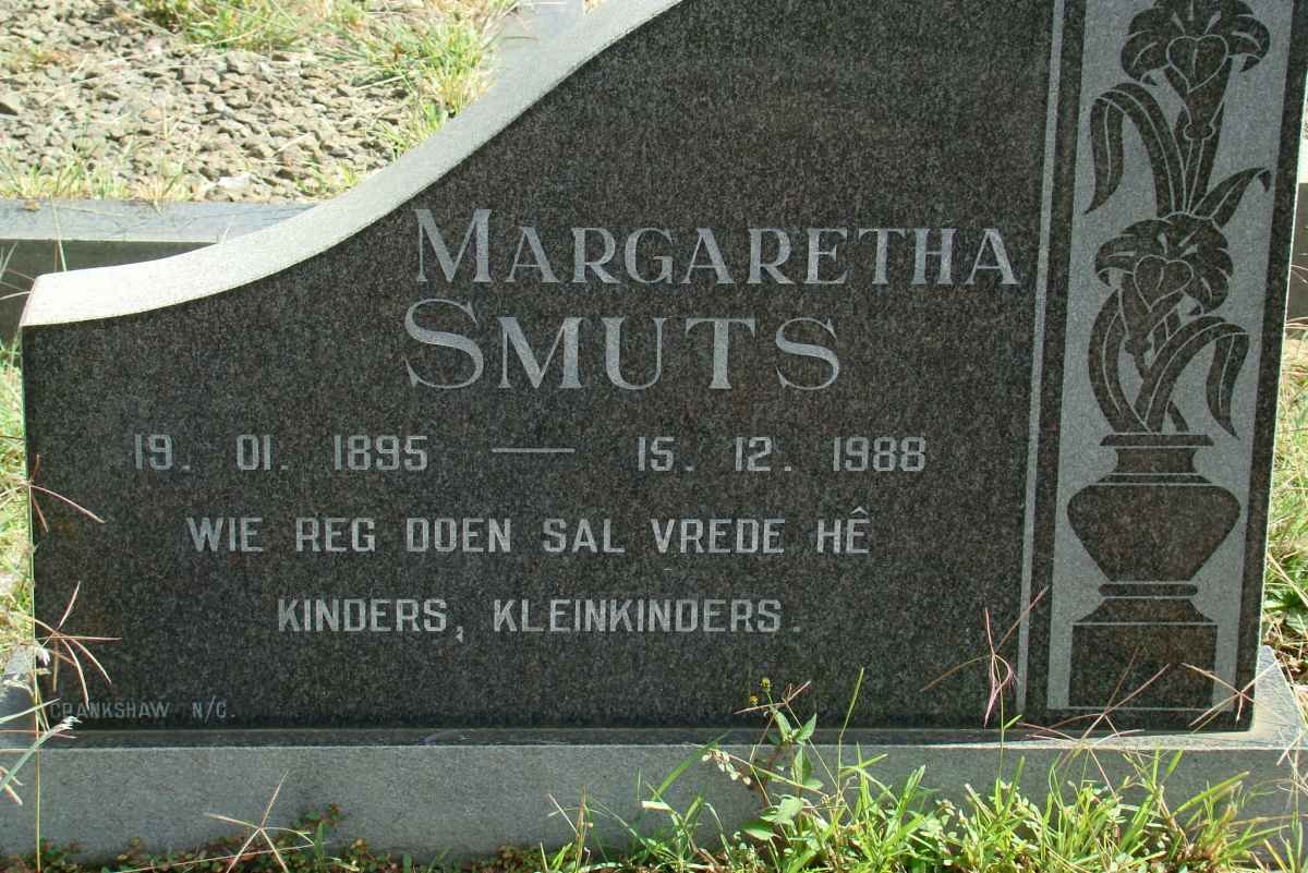 SMUTS Margaretha 1895-1988