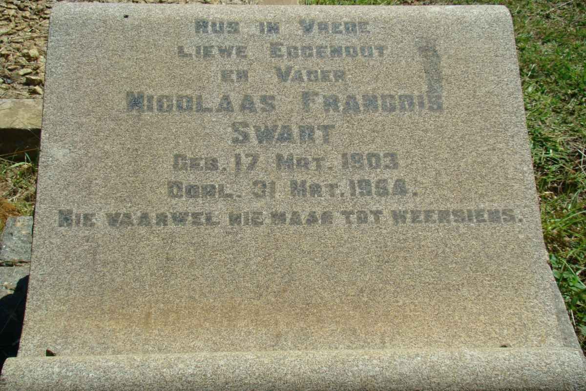 SWART Nicolaas Francois 1903-1954