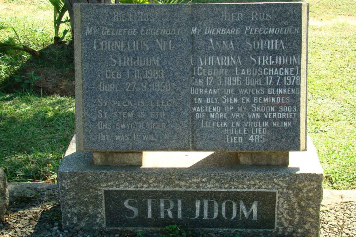STRIJDOM Cornelius Nel 1903-1958 &amp; Anna Sophia Catharina LABUSCHAGNE 1896-1978