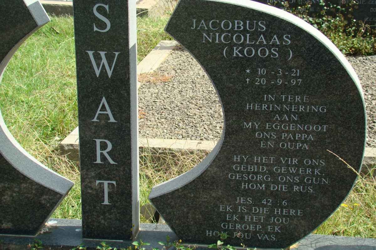 SWART Jacobus Nicolaas 1921-1997