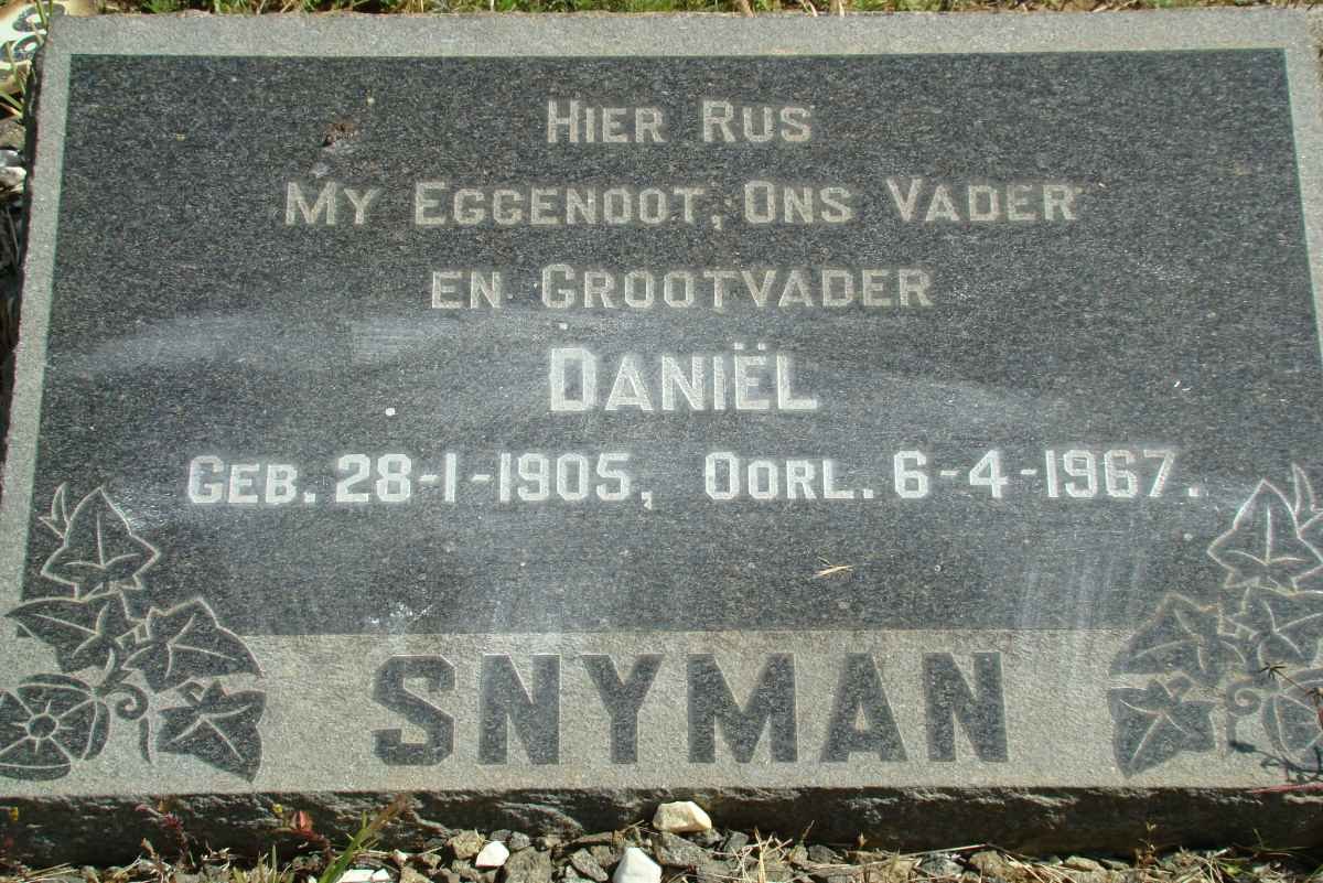 SNYMAN Daniel 1905-1967