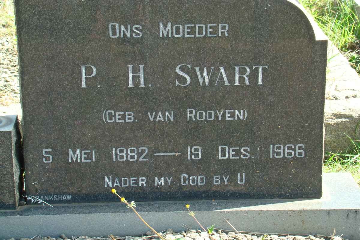 SWART P.H. nee VAN ROOYEN 1882-1966