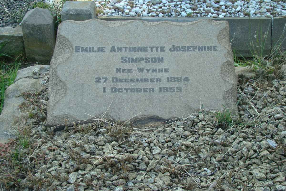 SIMPSON Emilie Antoinette Josephine nee WYNNE 1884-1955