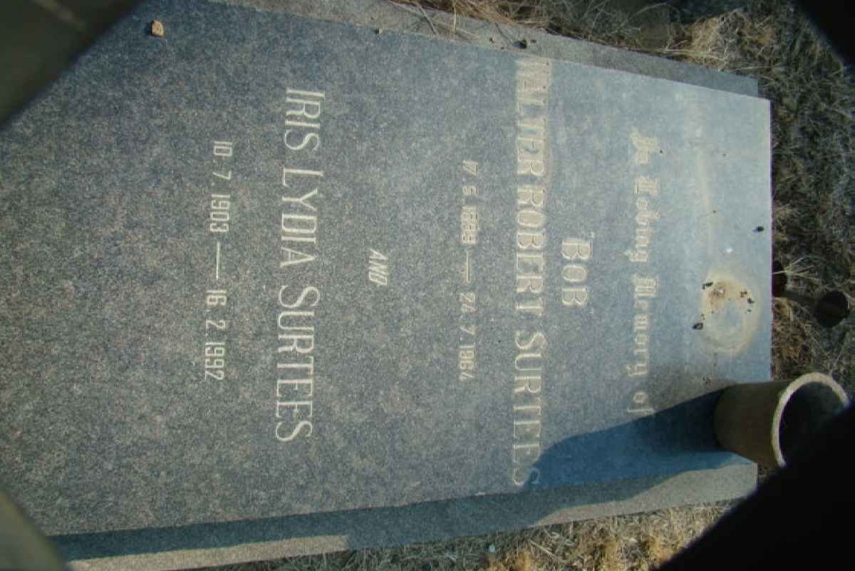 SURTEES Walter Robert 1899-1964 &amp; Iris Lydia 1903-1992