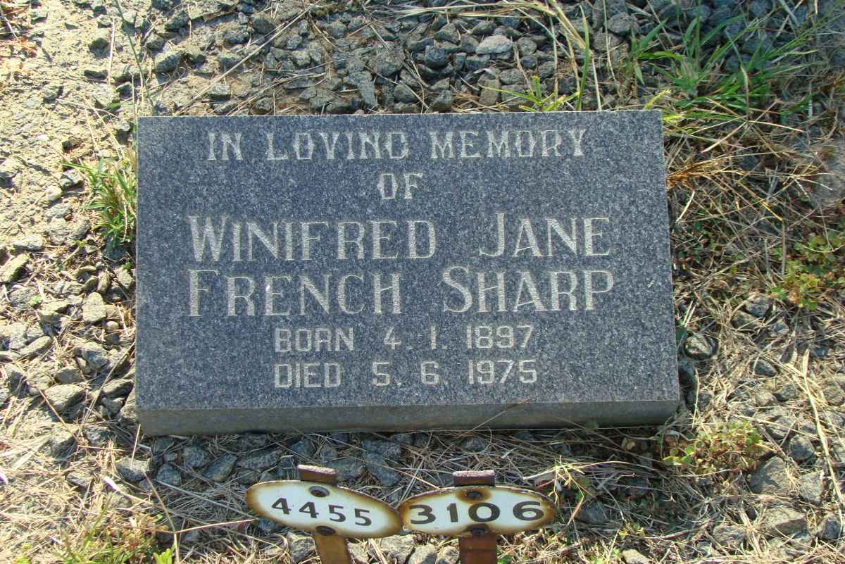 SHARP Winifred Jane French 1897-1975
