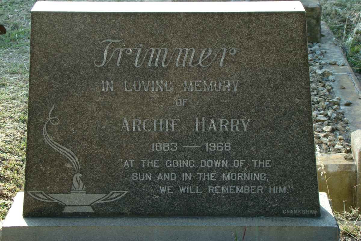 TRIMMER Archie Harry 1883-1968