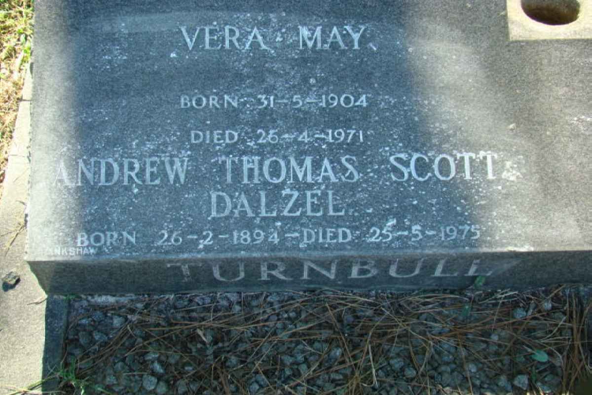 TURNBULL Andrew Thomas Scott Dalzel 1894-1975 &amp; Vera May 1904-1971