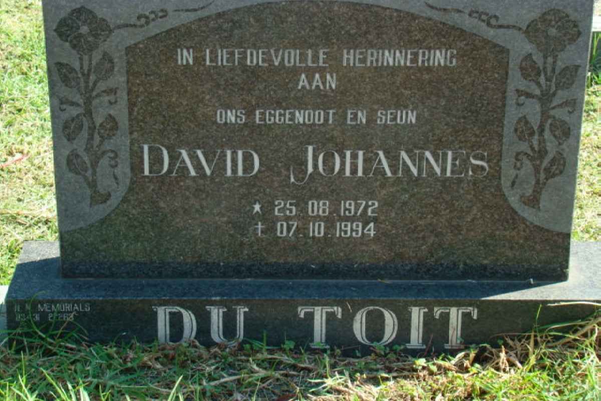 TOIT David Johannes, du 1972-1994