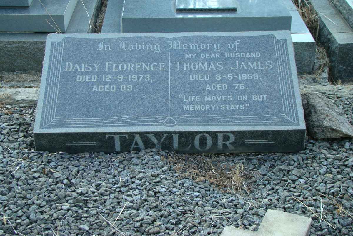 TAYLOR Thomas James -1959 &amp; Daisy Florence -1973