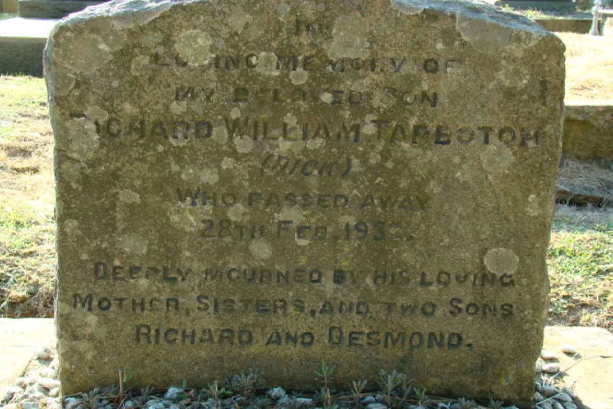 TARBOTOM Richard William -1932