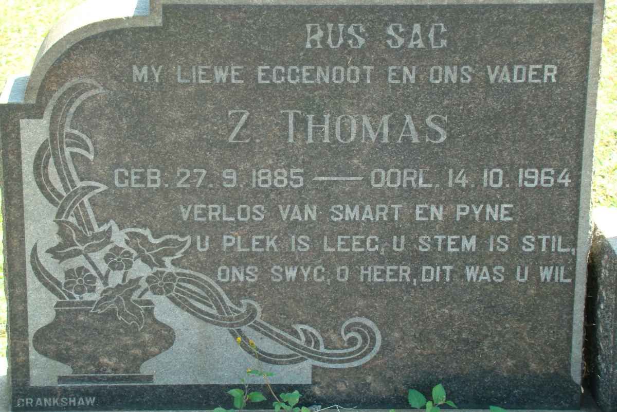 THOMAS Z. 1885-1964
