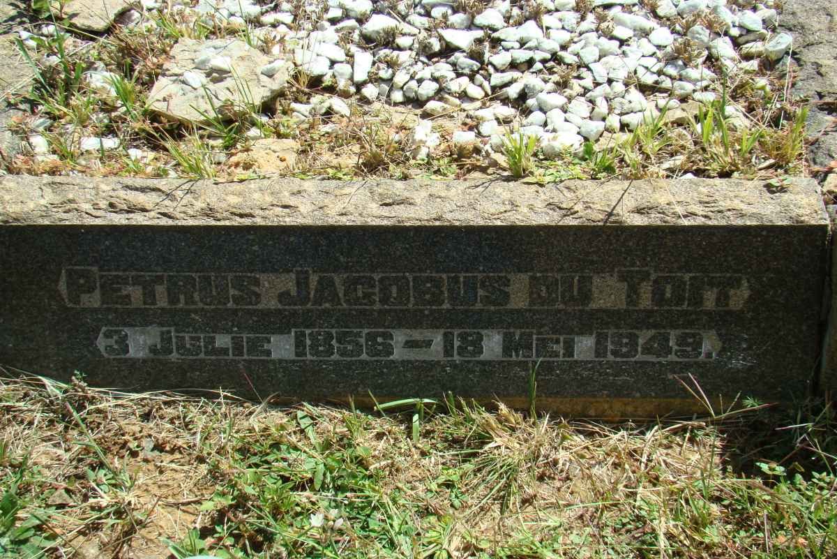TOIT Petrus Jacobus, du 1856-1949