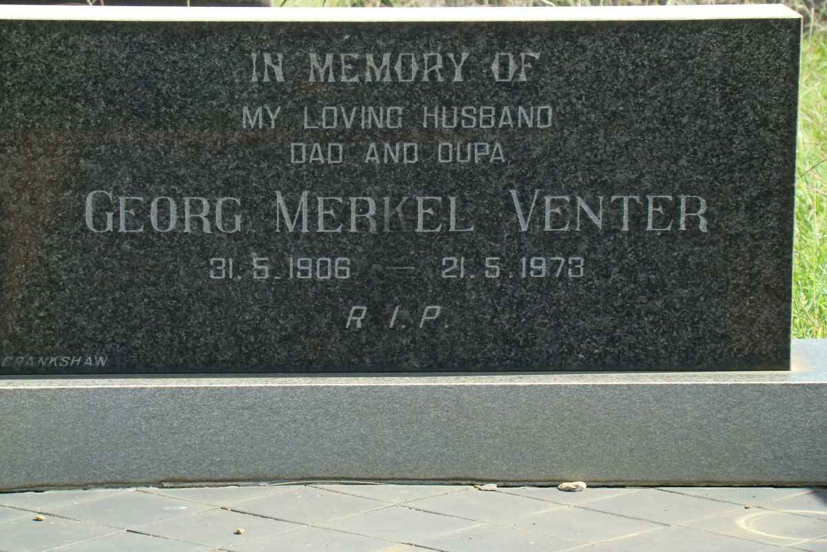 VENTER Georg Merkel 1906-1973