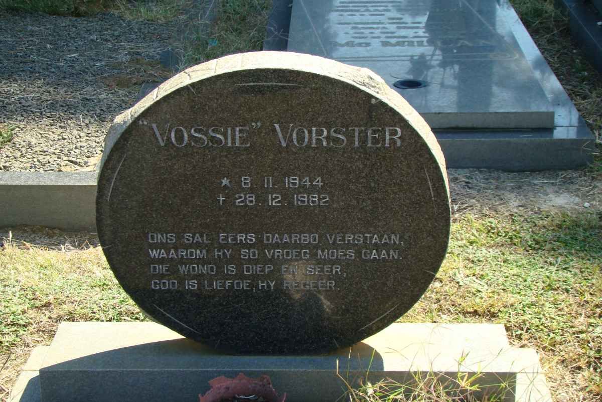 VORSTER Vossie 1944-1982