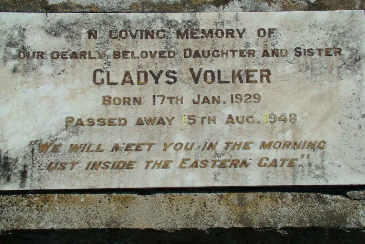 VOLKER Gladys 1929-1948