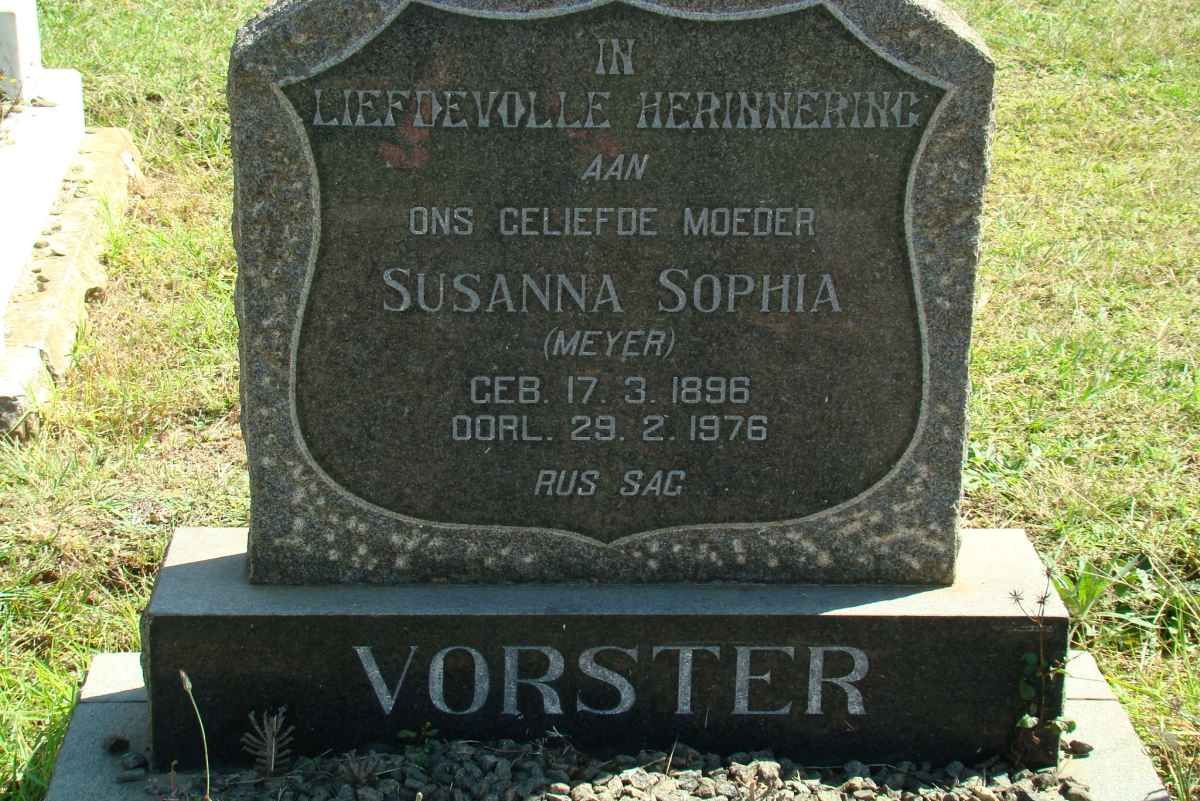 VORSTER Susanna Sophia nee MEYER 1896-1976