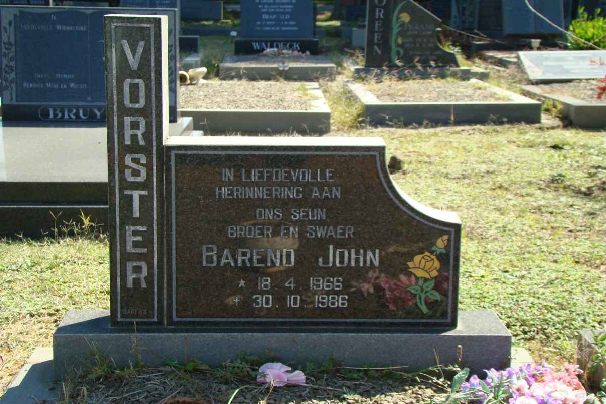 VORSTER Barend John 1966-1986