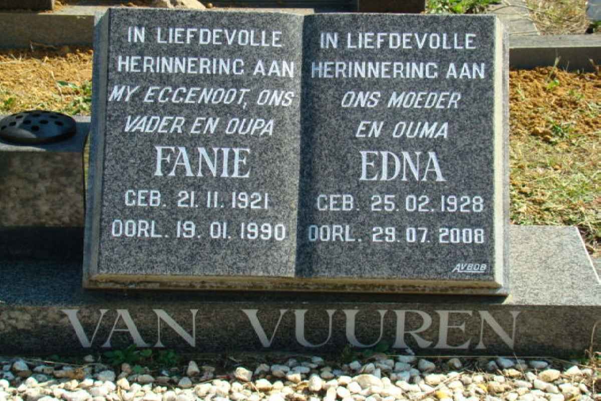 VUUREN Fanie, van 1921-1990 &amp; Edna 1928-2008