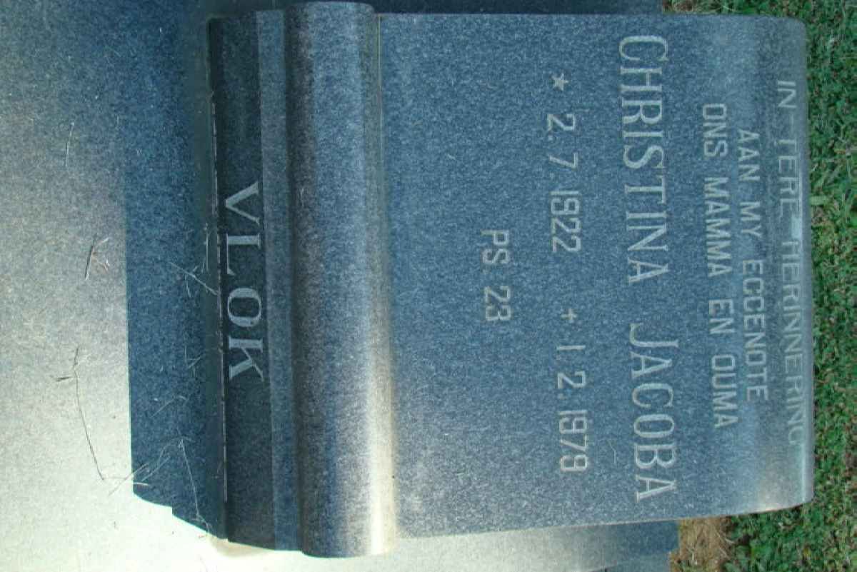 VLOK Christina Jacoba 1922-1979