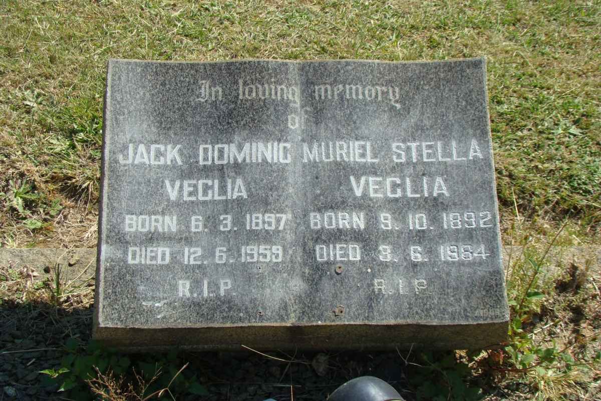 VEGLIA Jack Dominic 1897-1959 &amp; Muriel Stella 1892-1964
