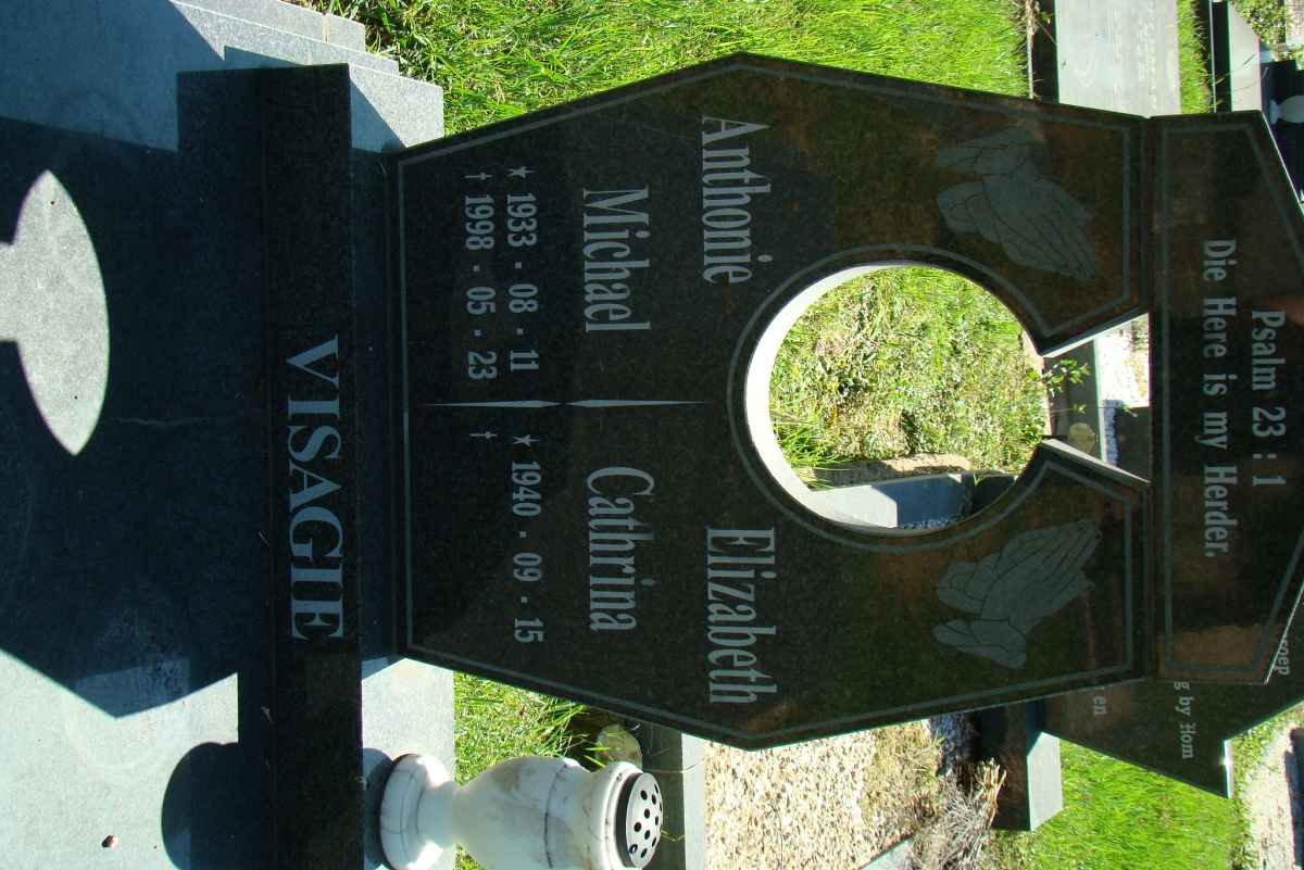VISAGIE Anthonie Michael 1933-1998 &amp; Elizabeth Cathrina 1940-