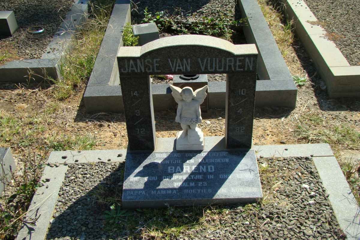 VUUREN Barend, Janse van 1972-1982