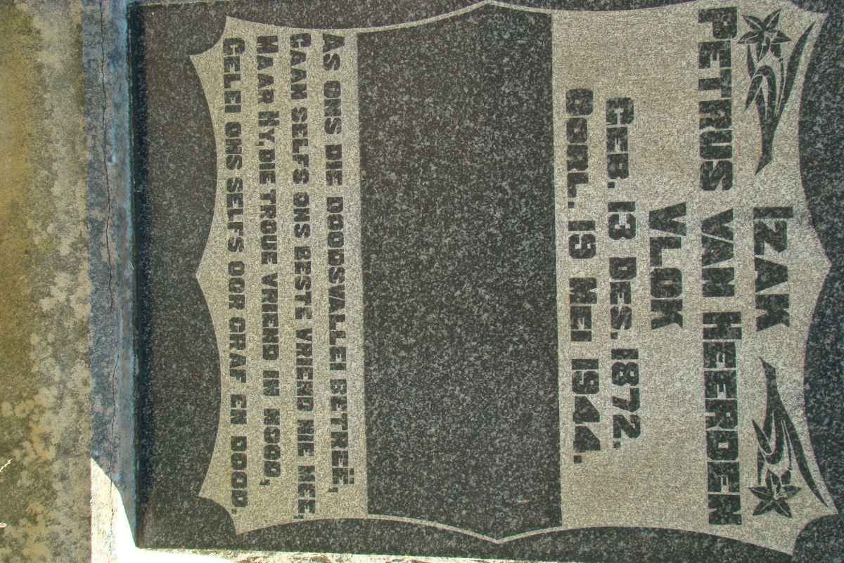 VLOK Izak Petrus van Heerden 1872-1944