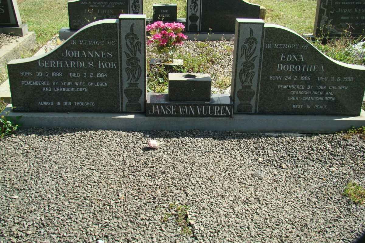VUUREN Johannes Gerhardus Kok, Janse van 1898-1964 &amp; Edna Dorothea 1905-1998