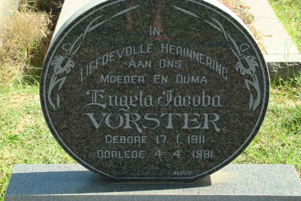 VORSTER Engela Jacoba 1911-1981