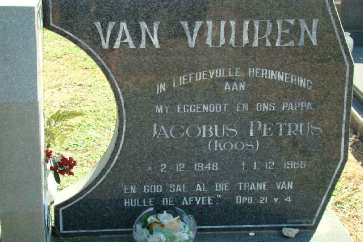 VUUREN Jacobus Petrus, van 1948-1988