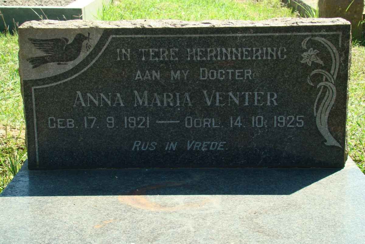 VENTER Anna Maria 1921-1925