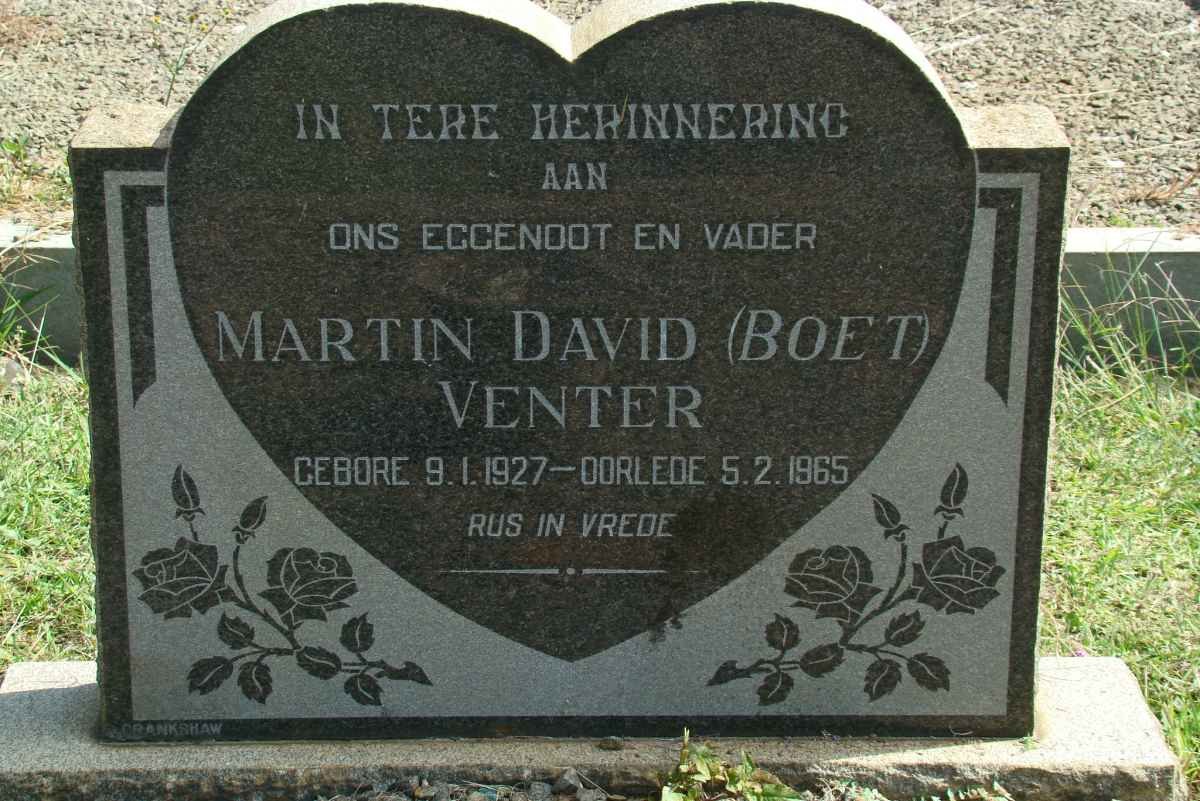 VENTER Martin David 1927-1965