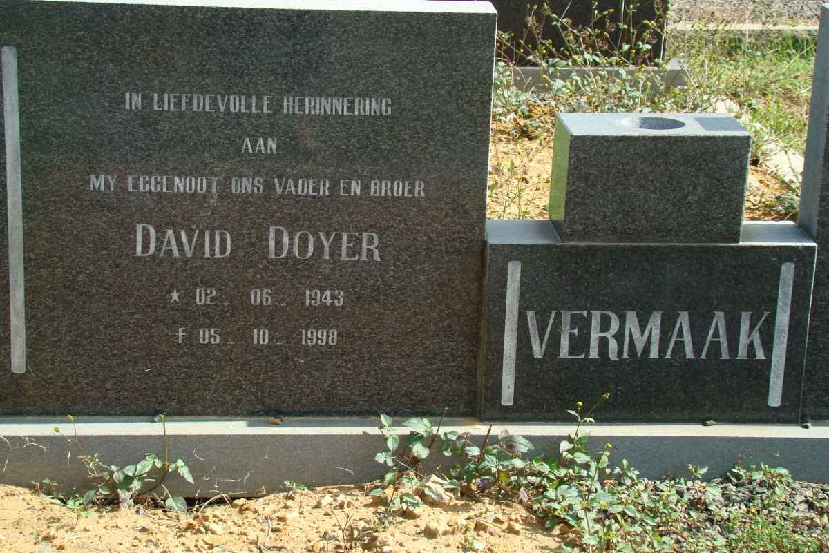 VERMAAK David Doyer 1943-1998