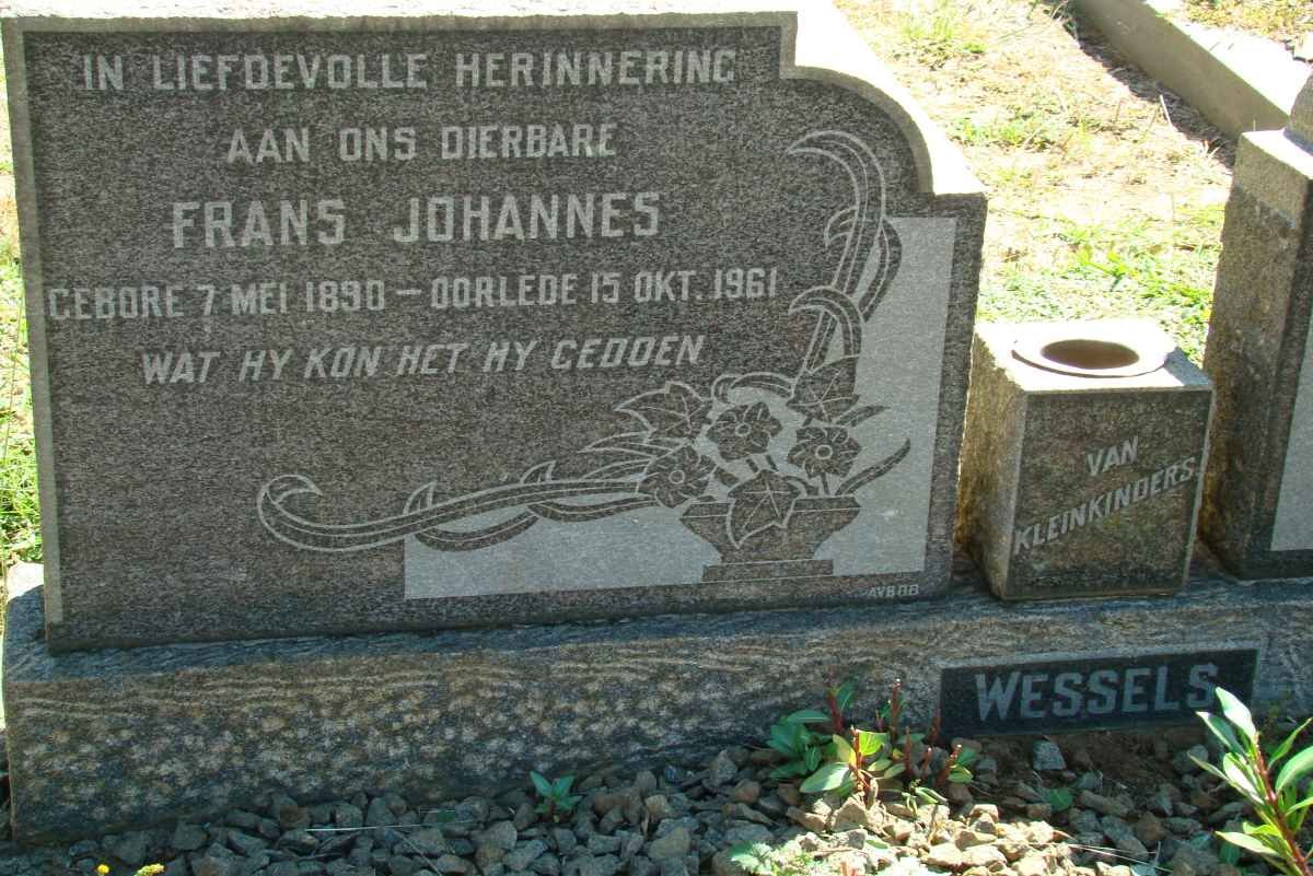 WESSELS Frans Johannes 1890-1961