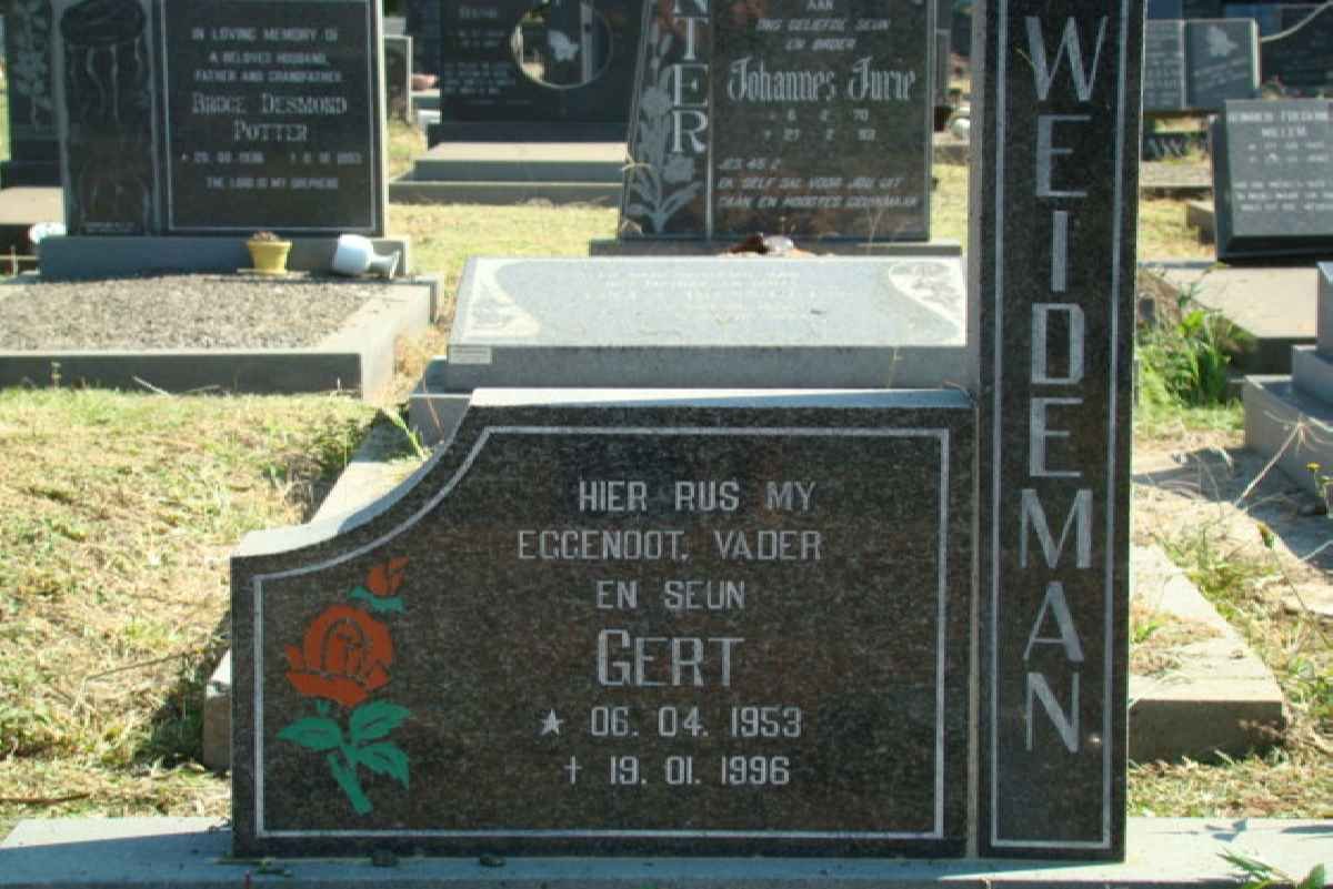 WEIDEMAN Gert 1953-1996