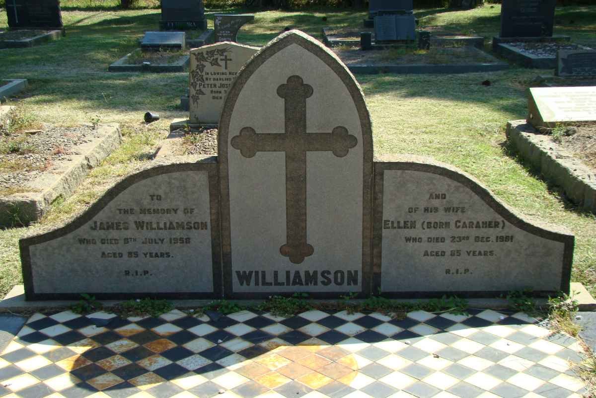 WILLIAMSON James -1958 &amp; Ellen CARAHER -1961