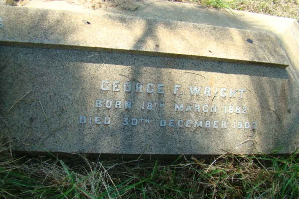 WRIGHT George F. 1882-1902