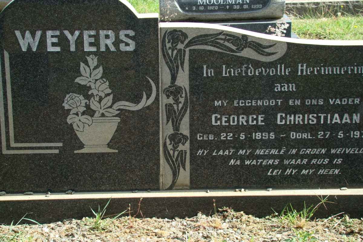 WEYERS George Christiaan 1895-197?
