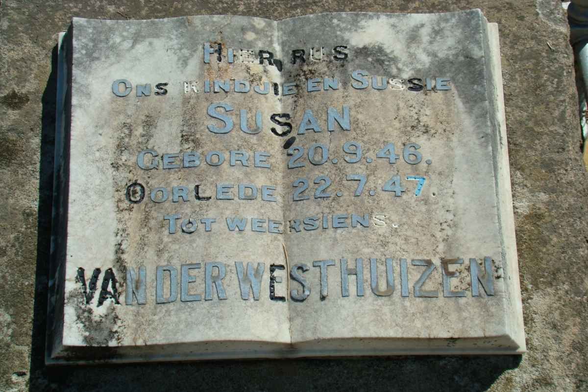 WESTHUIZEN Susan, van der 1946-1947