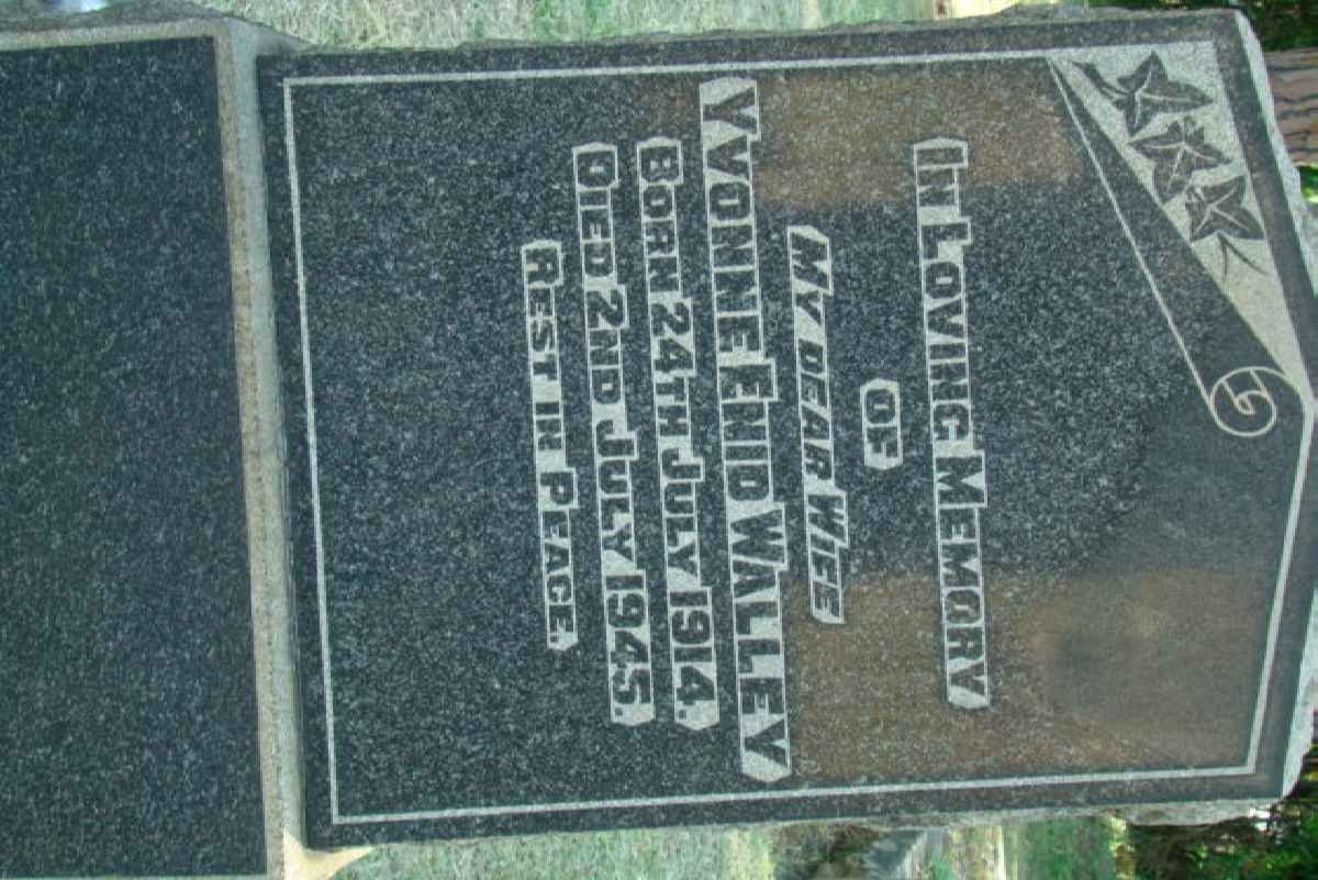 WALLEY Yvonne Enid 1914-1945