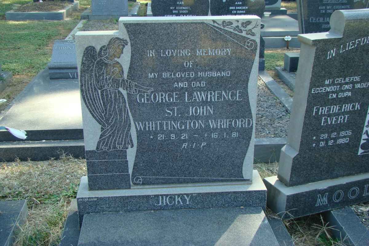 WRIFORD George Lawrence St. John, Whittington 1921-1981