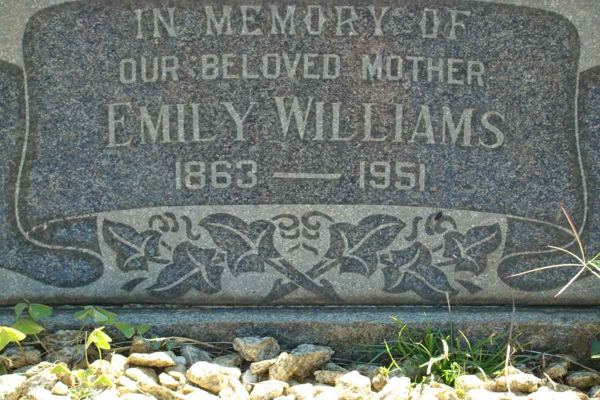 WILLIAMS Emily 1863-1951