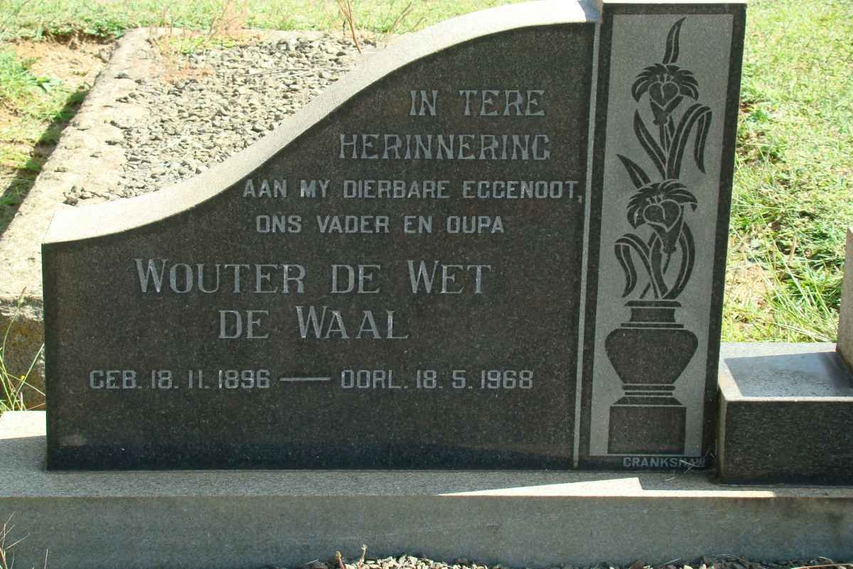 WAAL Wouter de Wet, de 1896-1968
