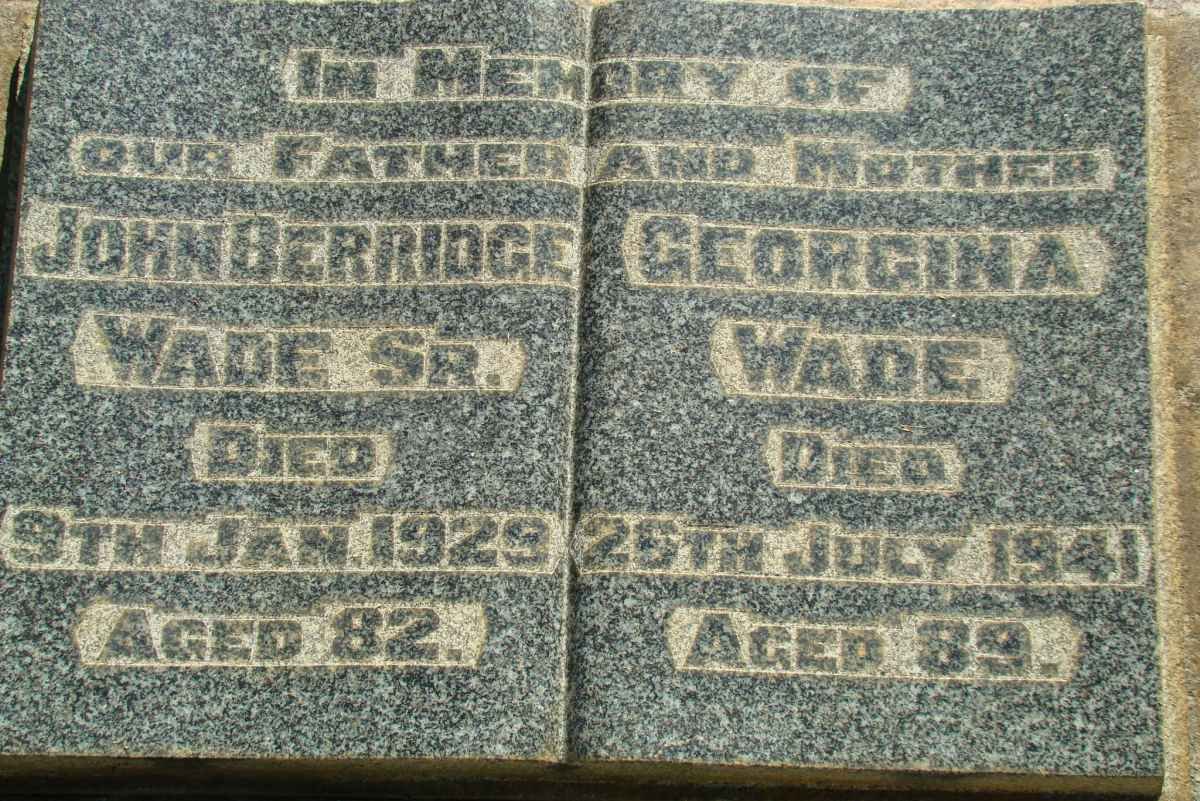 WADE John Berridge -1929 &amp; Georgina -1941